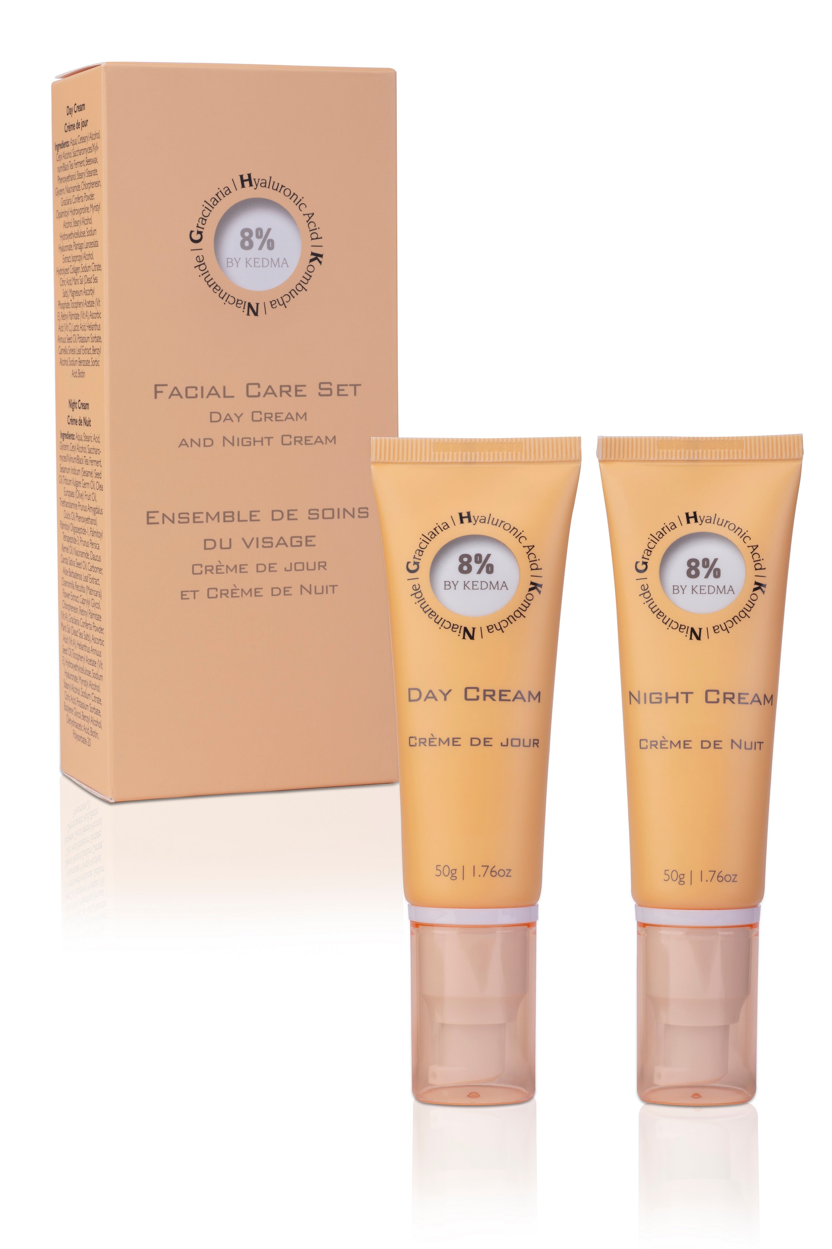 Kit Crème de Jour et de Nuit à 8% par Kedma